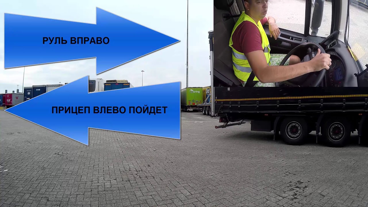 Вождение грузового автомобиля с прицепом