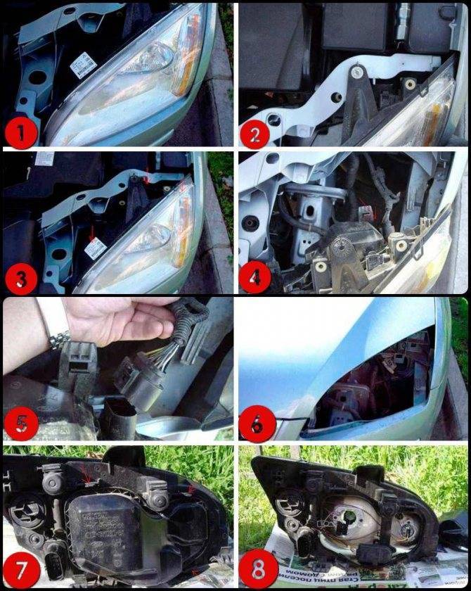 Особенности замены и ремонта фар на ford focus 2