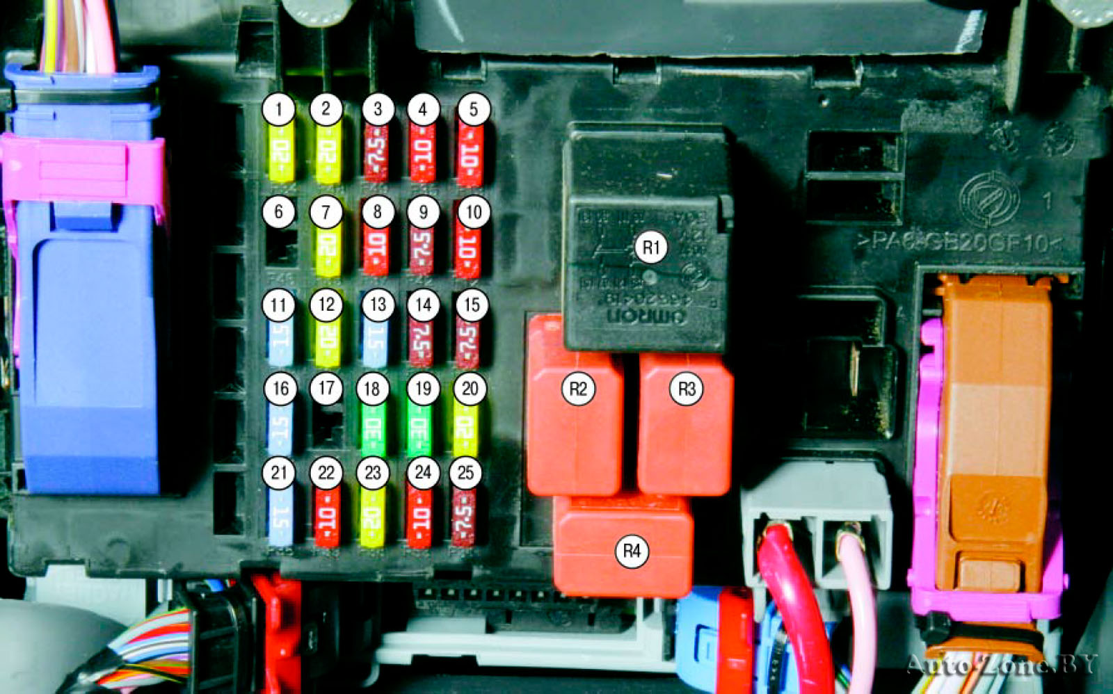 Fuses and relays fiat albea / siena, 2005 - 2012