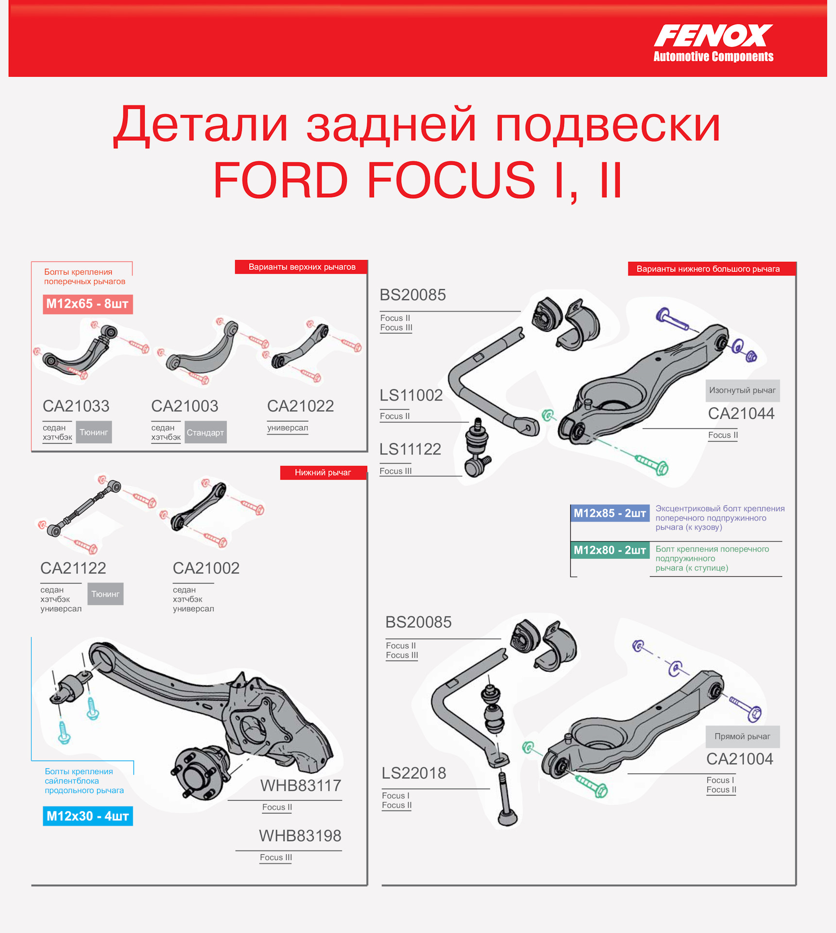 Схема и ремонт задней подвески ford focus-2