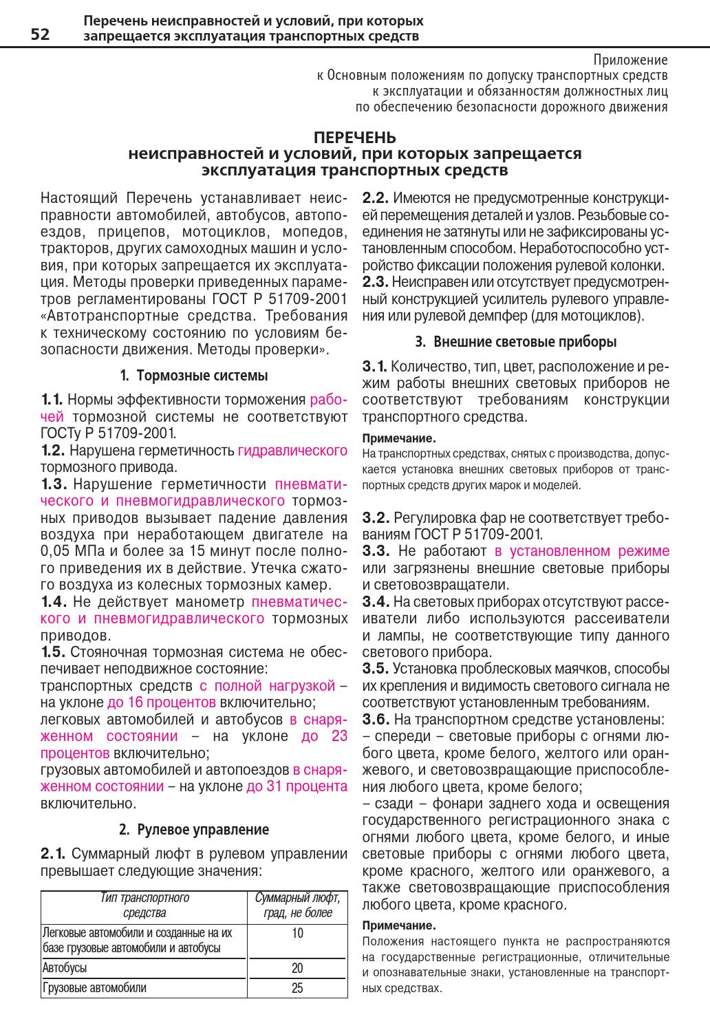 Неисправности тормозной системы, при которых запрещено эксплуатировать автомобиль