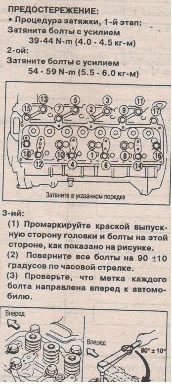 Снятие головки блока цилиндров автомобиля «ока»
