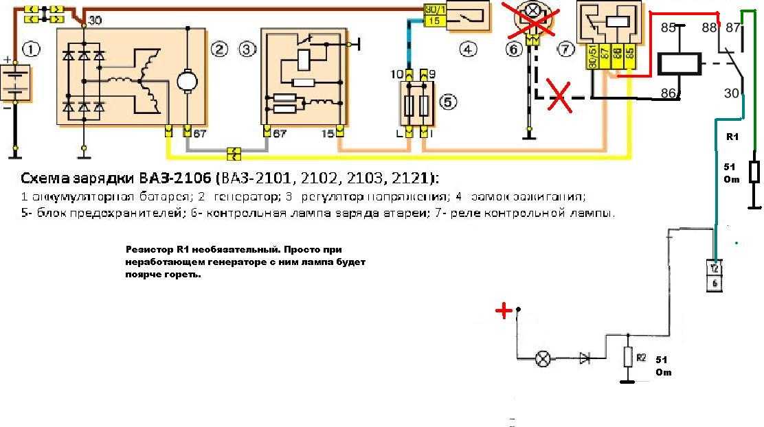 Подключение генератора ваз 2106, схема, характеристики, ремонт, инструкции с фото и видео